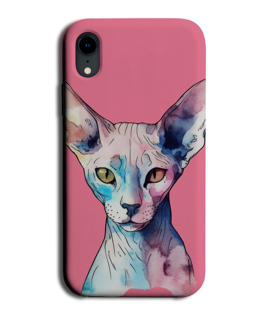Cartoon Sphynx Cat Phone Case Cover Cats Sphinx Pink Novelty Face Head Kat CQ39
