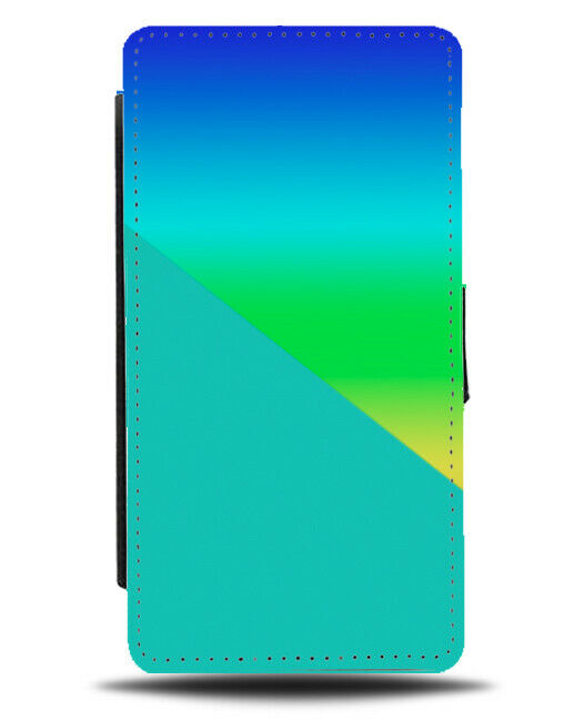 Multicoloured And Turquoise Green Flip Cover Wallet Phone Case Multicolour i409