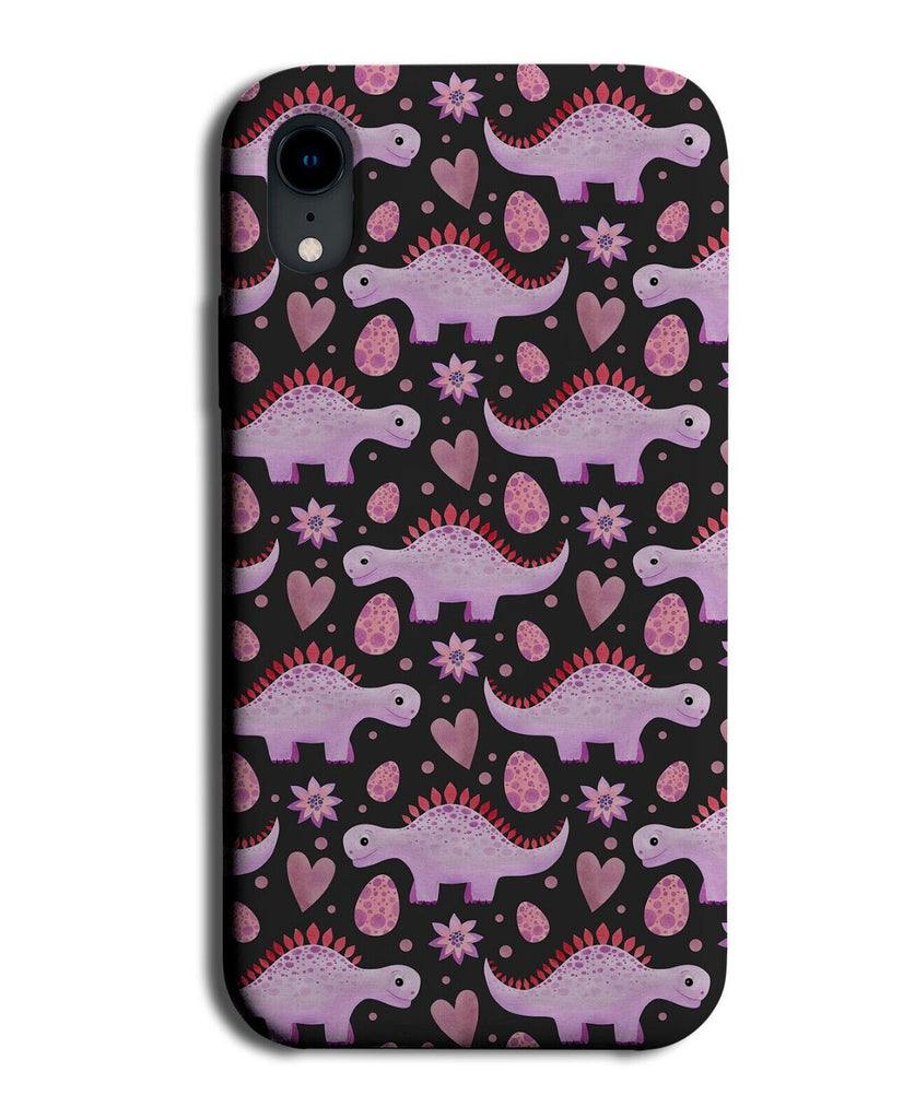 Pink Dinosaurs Shapes Phone Case Cover Kids Stegosaurus Animal Animals BD46