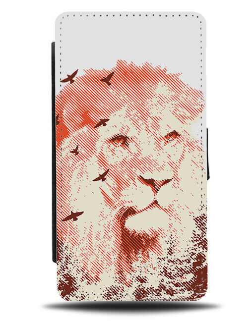 Artistic Lion Pop Art Work Picture Flip Wallet Case Lions Vintage Stylish J693