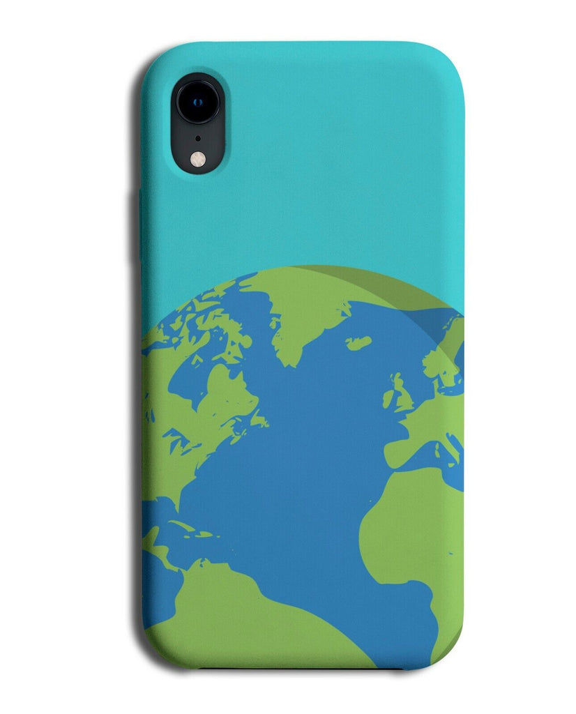 Cartoon Earth Phone Case Cover Animated Illustration Globe Circle Space k092