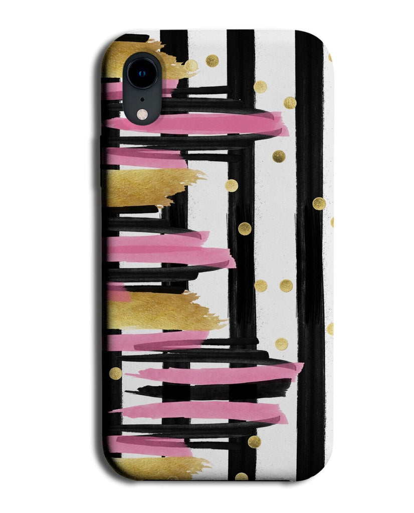 Lipstick Stain Pattern On Retro Pattern Phone Case Cover Golden Pink Gold AQ28