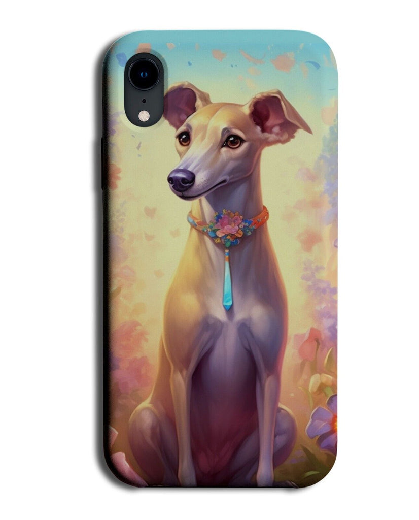 Grey Hound Phone Case Cover Hounds Floral Flowers Greyhound Painting Dog DA57