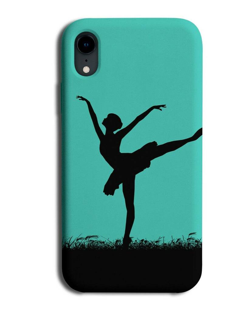 Ballet Silhouette Phone Case Cover Ballerina Dancer Turquoise Green i773