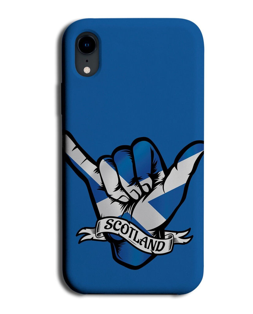 Scottish Flag Hand Dude Phone Case Cover Scotland Blue Cross Shaka Sign CN03