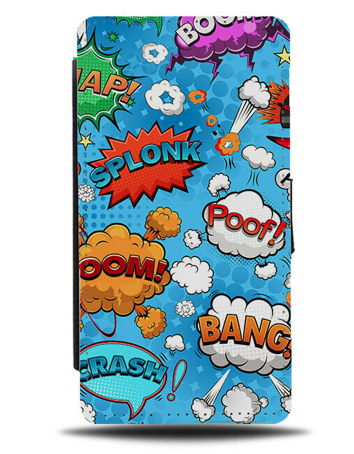 Comic Book Flip Wallet Case Cartoon Symbols Words Signs Writing F966