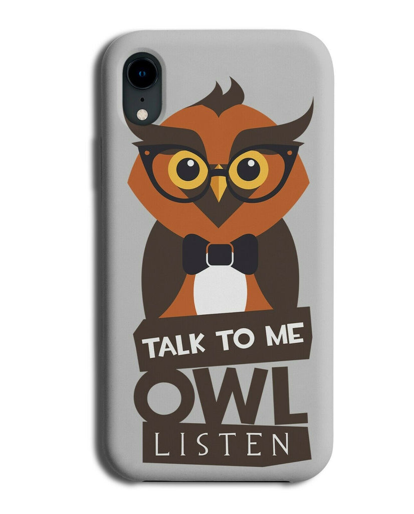 Funny Owl Joke Pun Phone Case Cover Owls Teacher LOL Bird Dark Brown E494