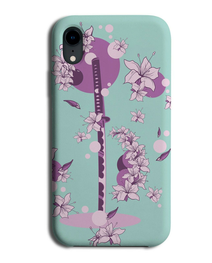 Lilac Purple Flowers and Sword Phone Case Cover Lily Tulip Anime Girly E333