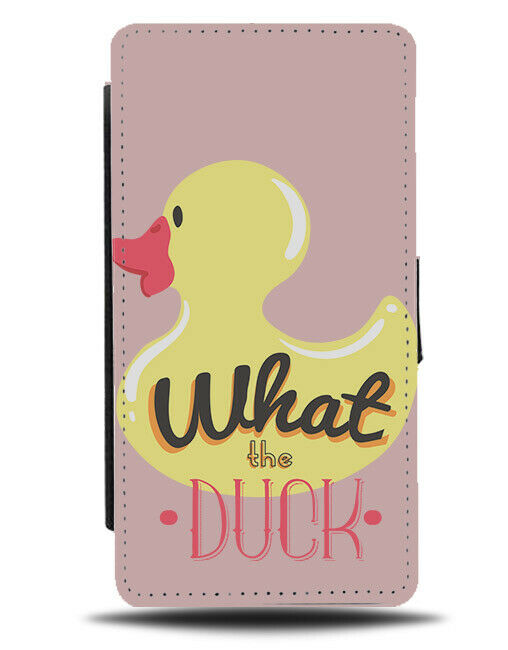 What The Duck Flip Wallet Phone Case Rubber Ducking Yellow Bath Ducks E309