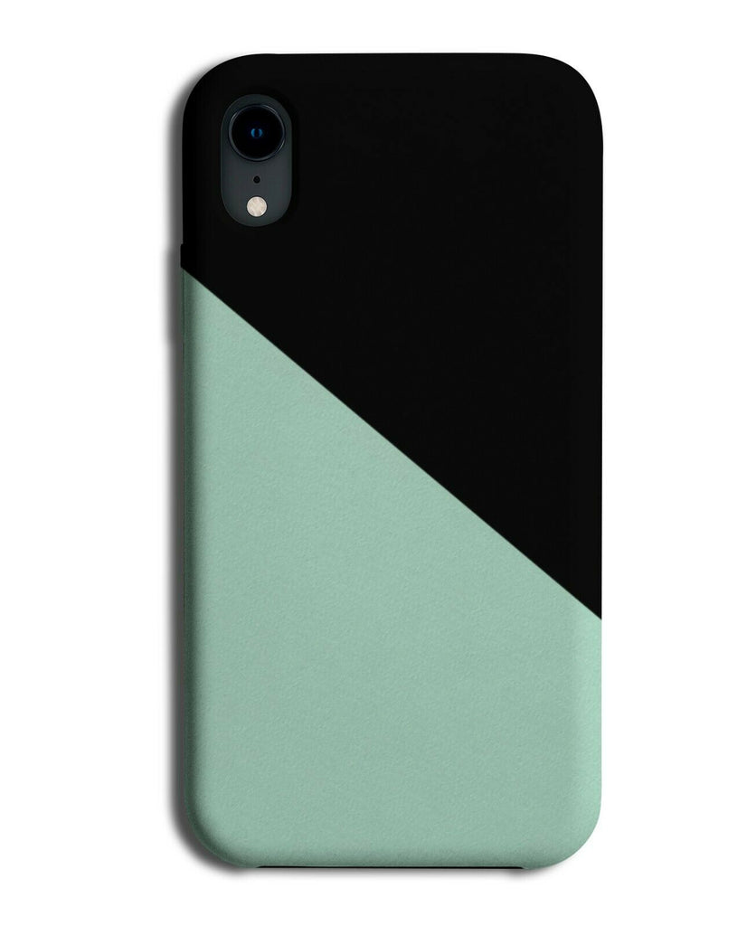 Black & Mint Green Phone Case Cover Pitch Dark Mens Light Pastel Subtle i447