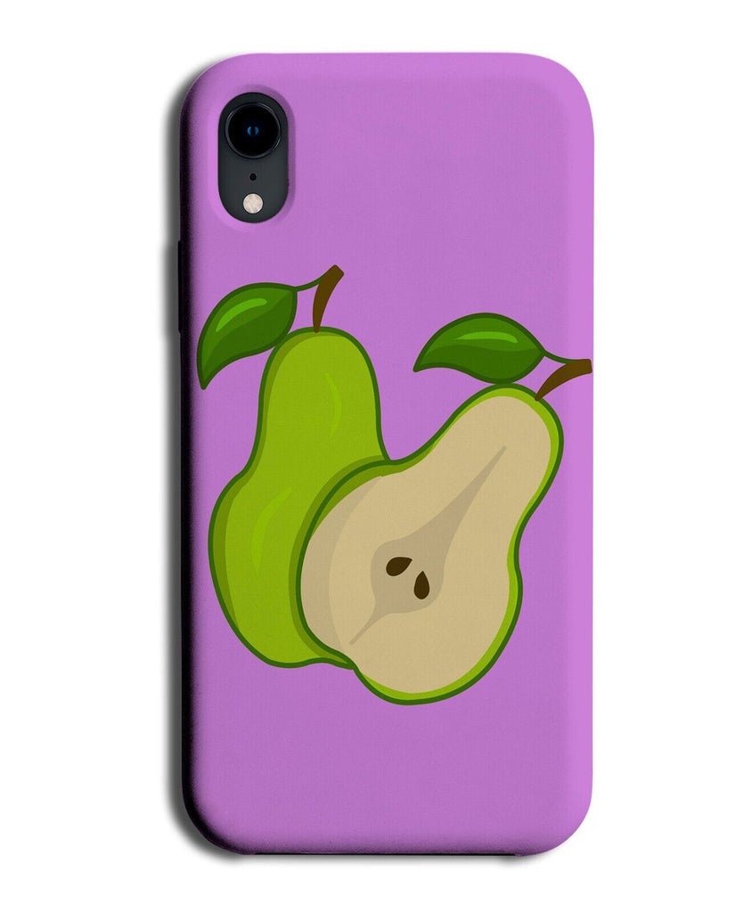 Sliced Pear Phone Case Cover Pears Green Insides Inside Slice Fruit Purple BS01