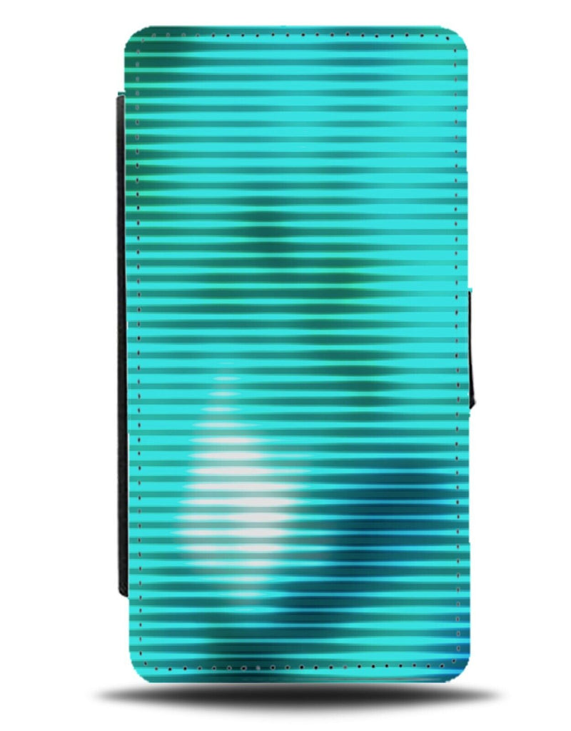 Bright Turquoise Green Abstract Stripes Flip Wallet Case Stripe Mens Style CS54
