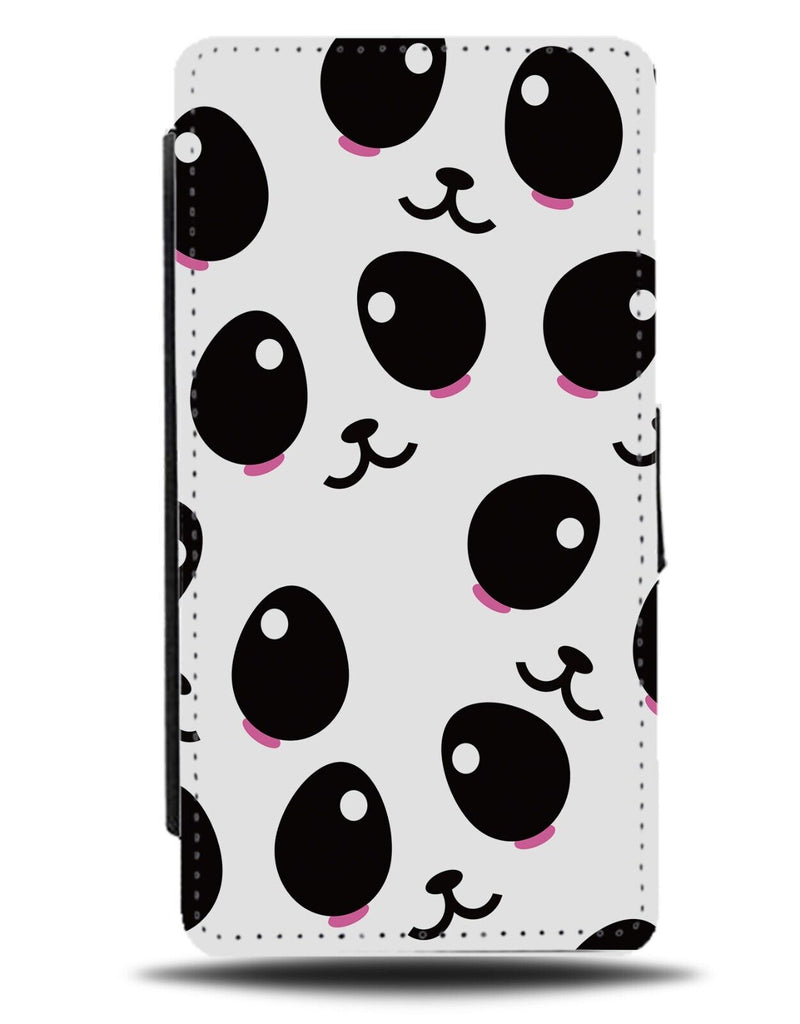 Kawaii Panda Eyes Flip Wallet Case Eye Anime Pandas Japanese Style Face AX99