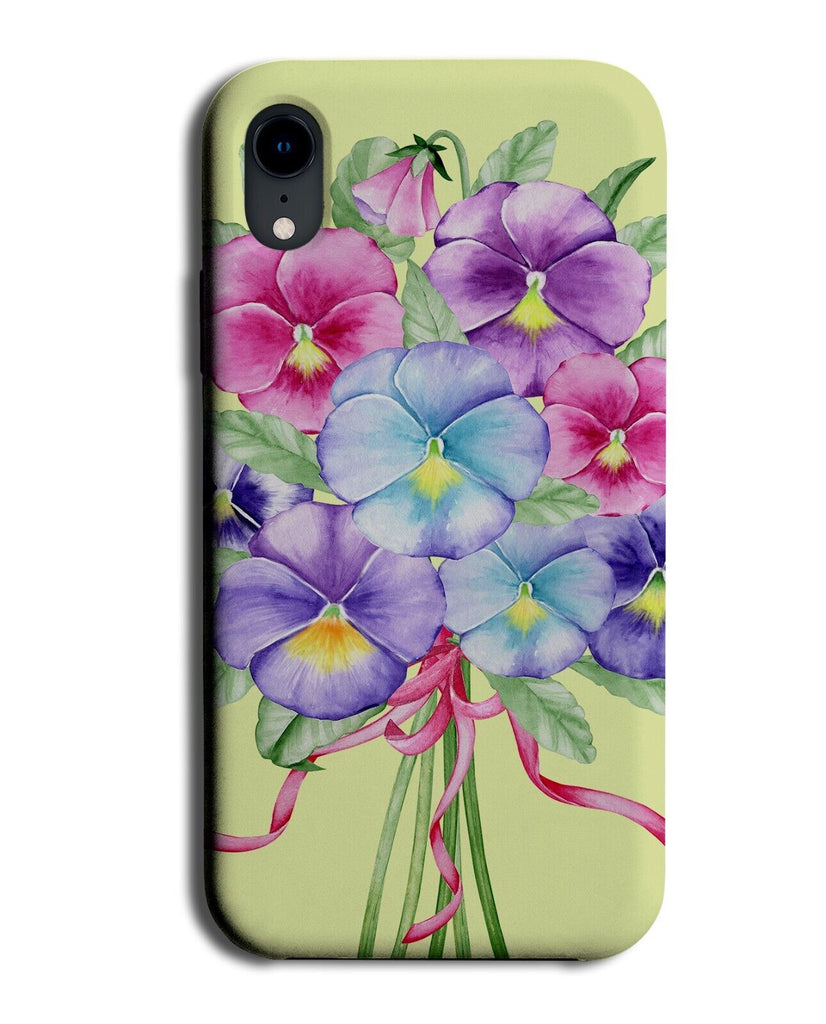 Pansies Bouquet Phone Case Cover Pansy Pansie Flowers Flower Petals Bunch BR75