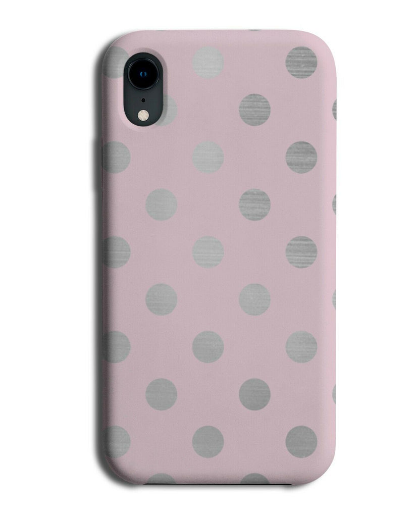 Baby Pink & Silver Phone Case Cover Colour Polka Dot Dots Dotted Spots Grey i525