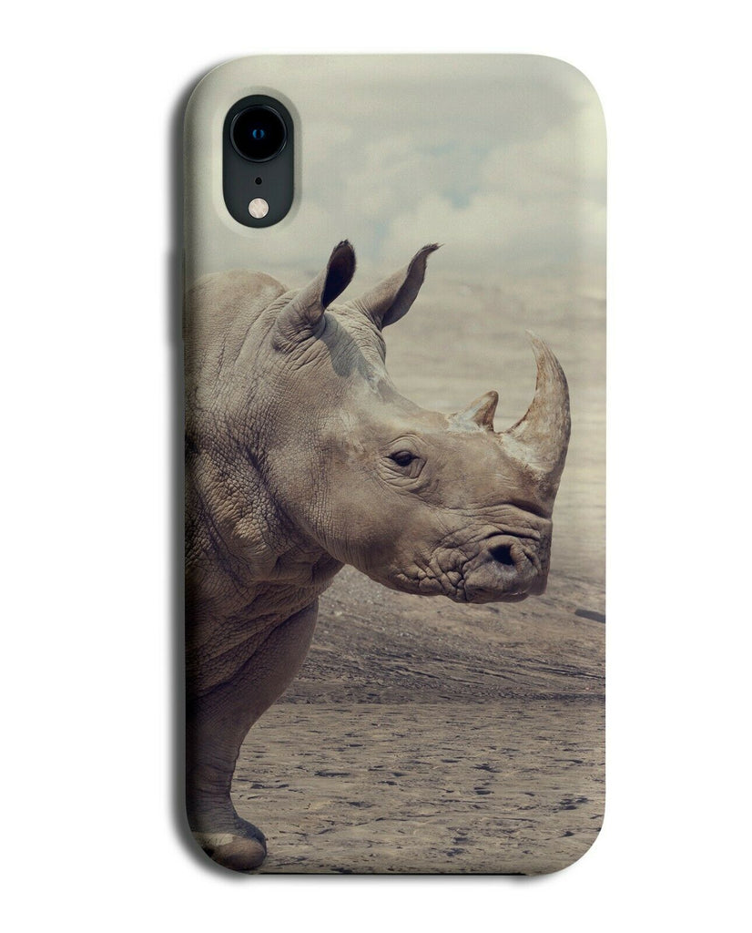 Wild Rhino Phone Case Cover Rhinos Gift Present Grey Black Nature Animal A997