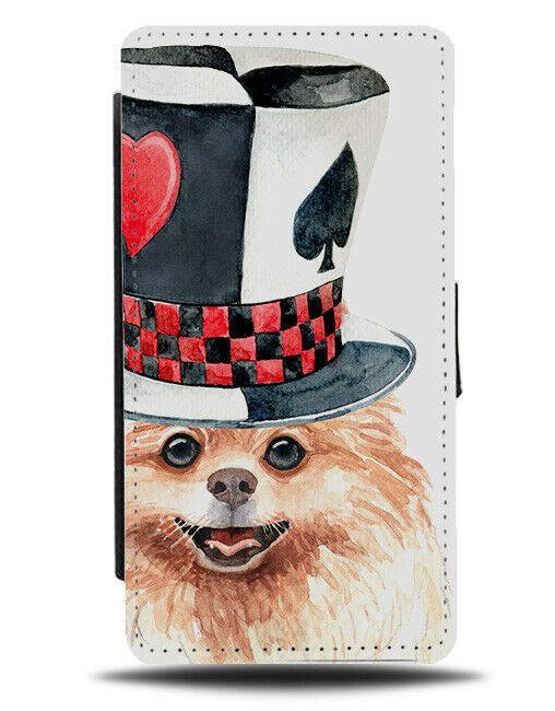 Pomeranian Flip Wallet Phone Case Dog Dogs Photo Drawing Oil Painting K595