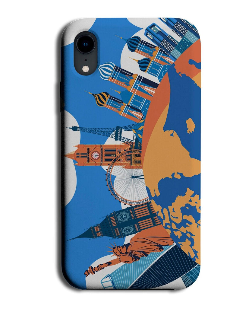 Around The World Landmarks Phone Case Cover Statues Statue Globe Globes Q216