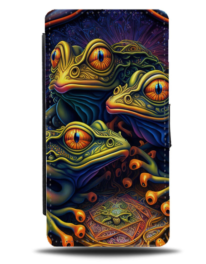 King Frogs Flip Wallet Case King Royal Toad Toads Green Painting Print AC90