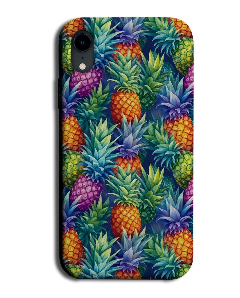 Colourful Pineapples Phone Case Cover Pineapple Multicolour Vibrant Fruits CJ44