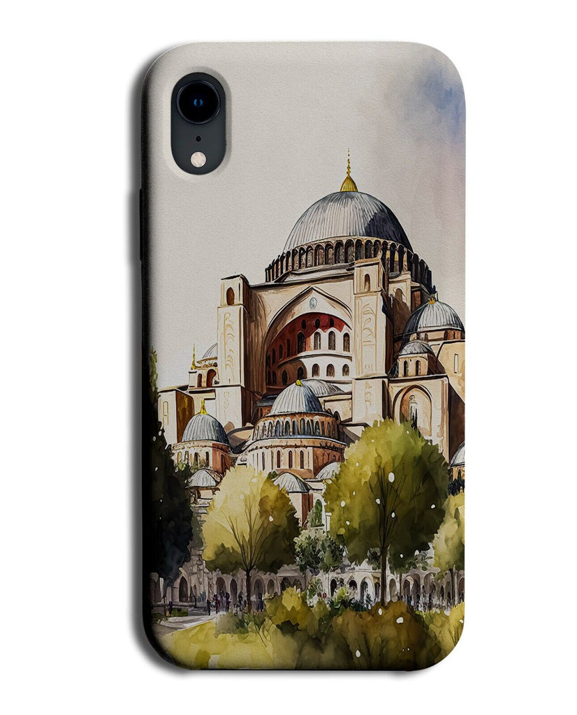Indian Temple Watercolour Painting Print Phone Case Cover Taj Mahal India P386F