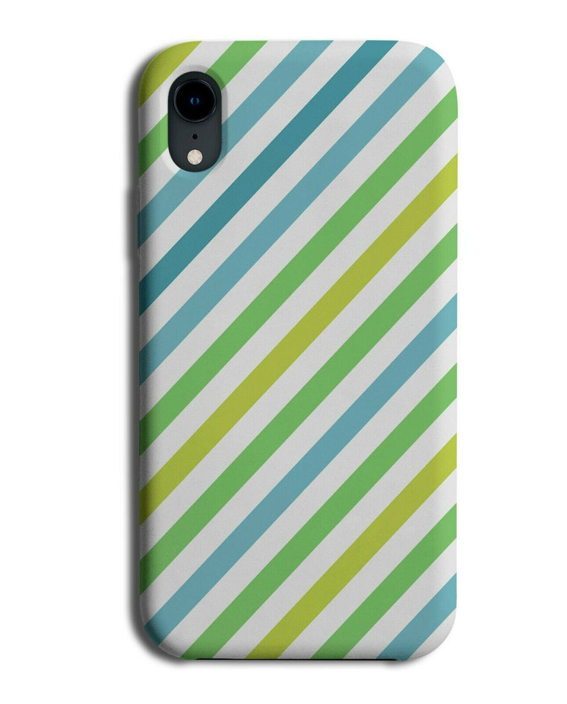 Shades Of Green Stripes Phone Case Cover Striped Stripe Lines Line Pattern G434