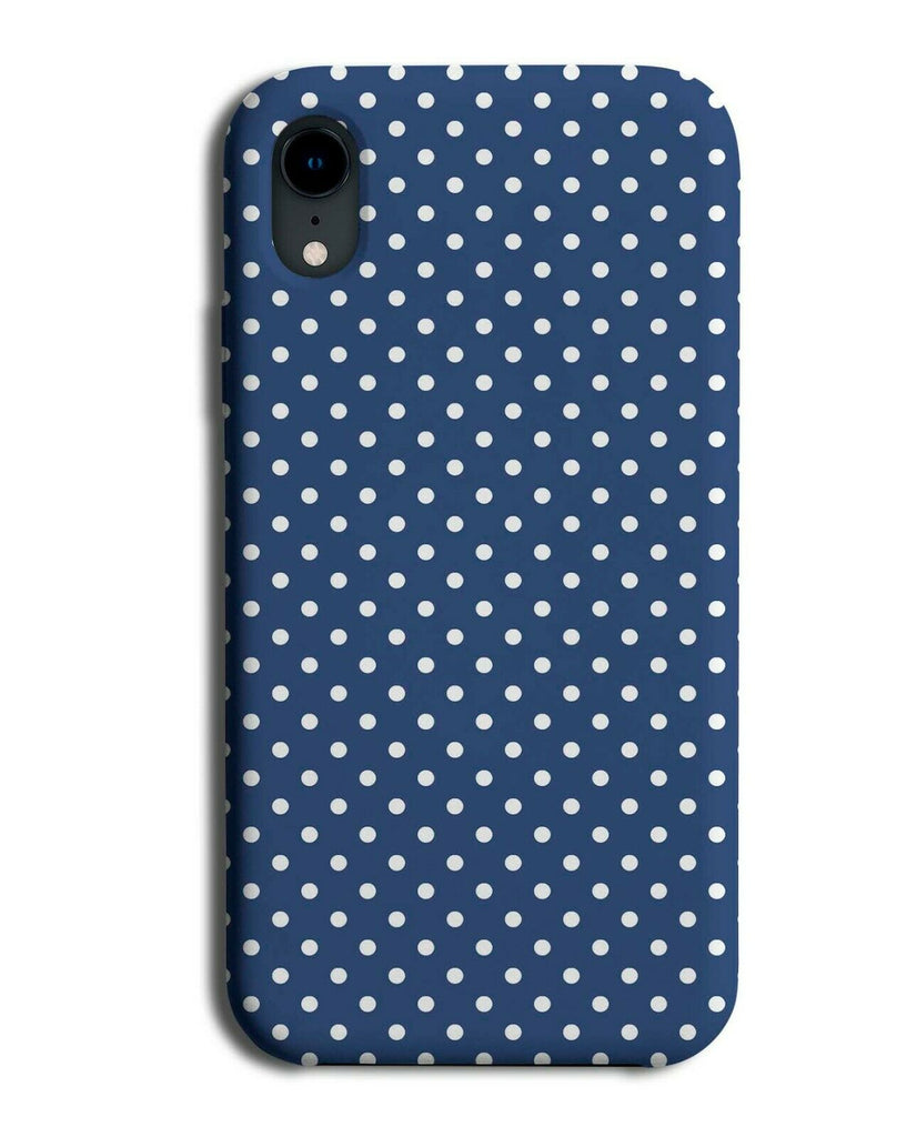 Navy Blue Polka Dot Phone Case Cover Dots Dotted Pattern Spot Spots Spotted F514