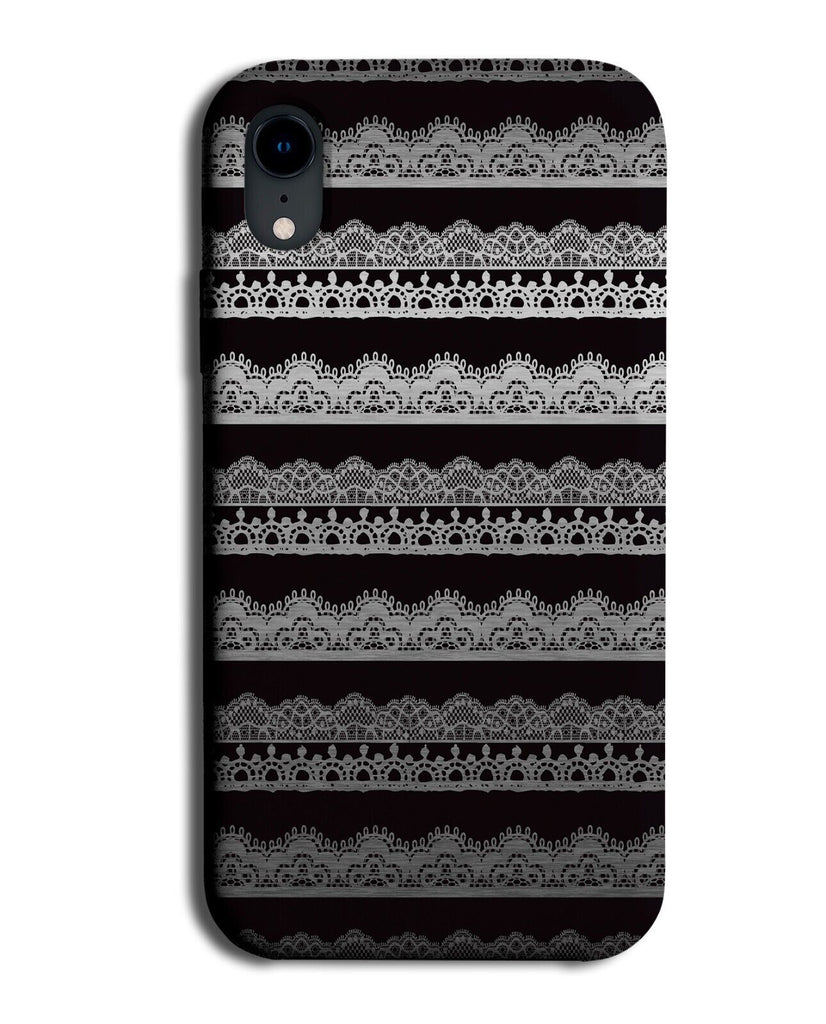 Black and Silver Tribal Seam Pattern Phone Case Cover Seams Indian Style CN94
