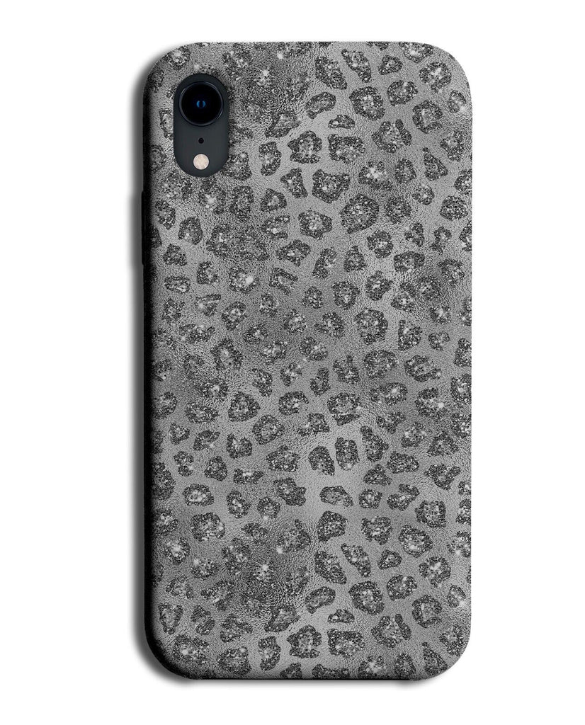 Silver Printed Glitter Leopard Print Phone Case Cover Skin Leopards Animal CN72