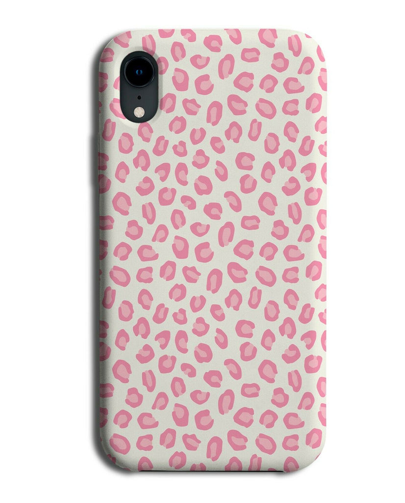 Baby Pink and White Leopard Print Phone Case Cover Pattern Skin Cheetah F667