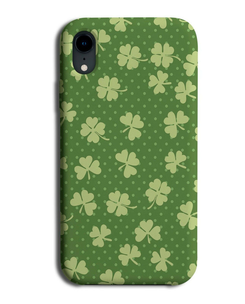 Green Shamrocks Phone Case Cover Irish Lucky Charm Shamrock Cloverleaf G408