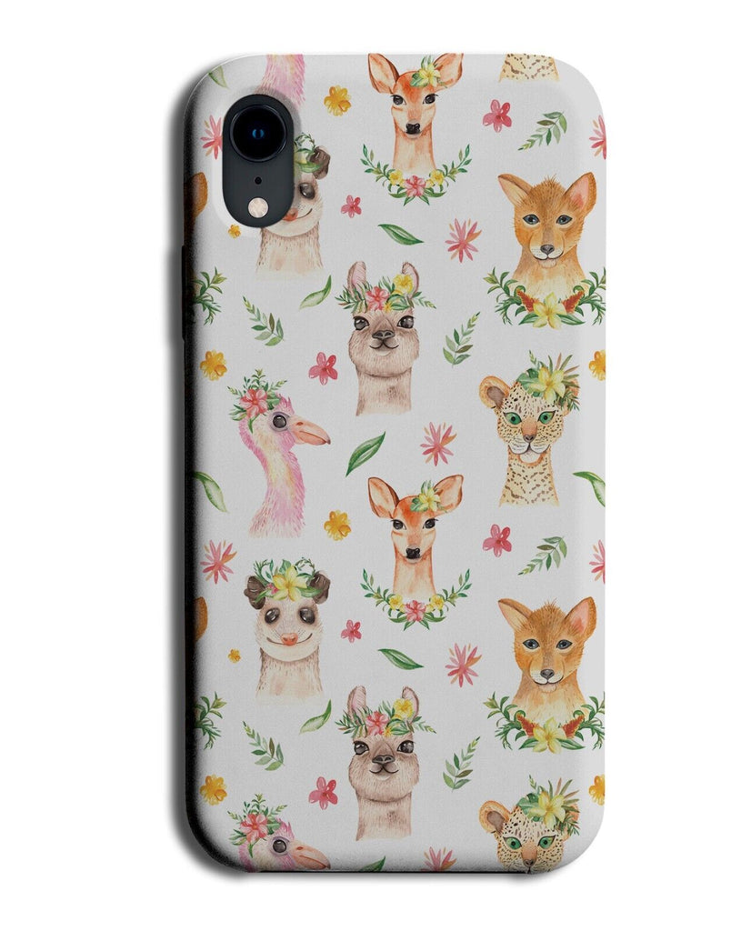 Jungle Animals In Flower Crowns Phone Case Cover Animal Forrest Wild Kids BQ27