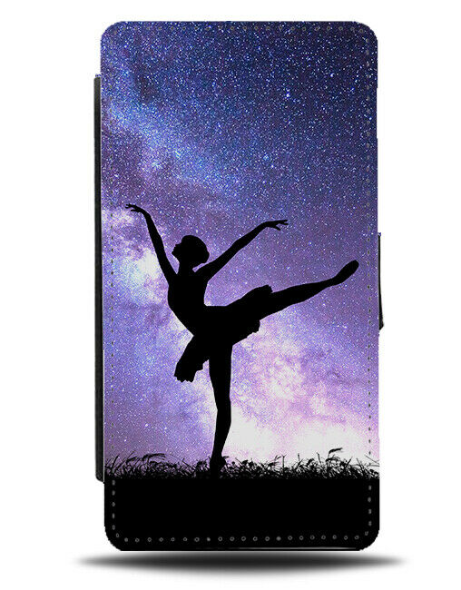 Ballet Silhouette Flip Cover Wallet Phone Case Ballerina Dancer Galaxy Moon i731