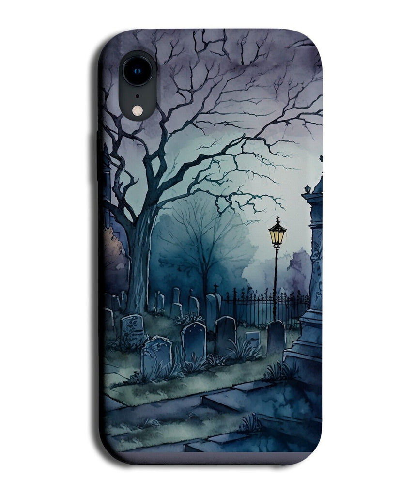 Watercolour Victorian Graveyard Phone Case Cover English Graves Grave Yard BE03