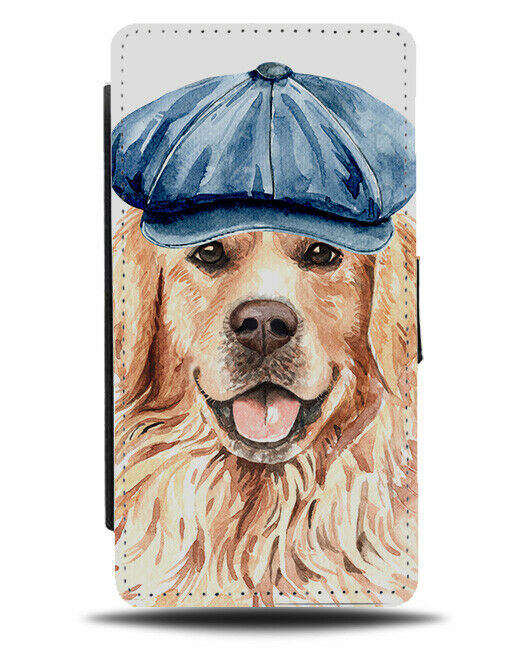 Labrador Flip Wallet Phone Case Dog Dogs Cockney Hat Flat Cap Retriever K563