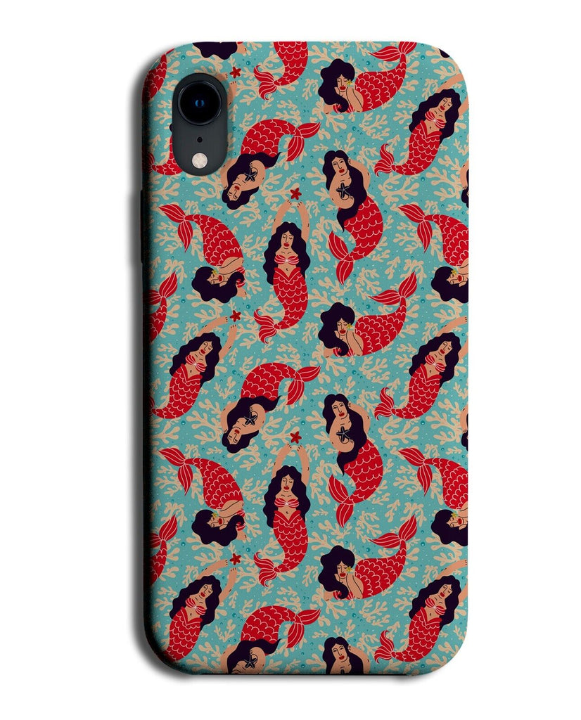 Mermaids In Red Dress Phone Case Cover Dresses Mermaid Girl Woman Womens CI65