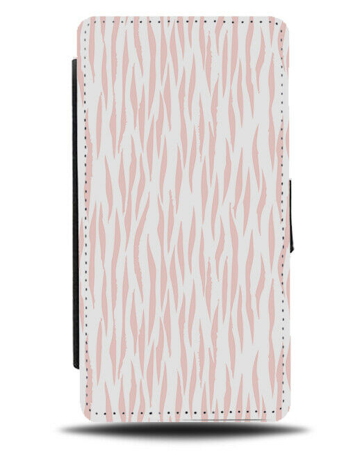 Pink and White Safari Stripes Flip Wallet Case Pattern Print Animal Lines F119