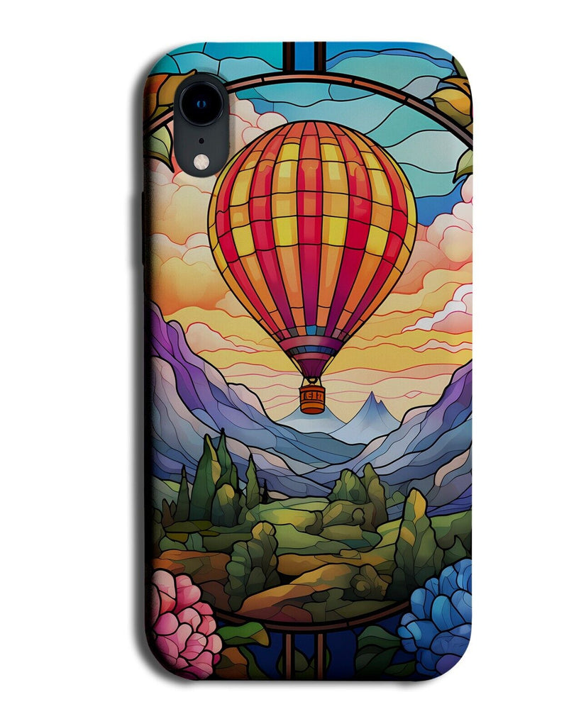 Stained Glass Window Hot Air Balloon Artwork Phone Case Cover Balloons Sky DA75