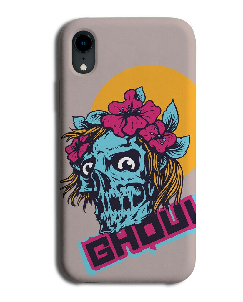 Ghoul Skull Flower Girl Phone Case Cover Ghouls Moon Flowers Crown Floral E256