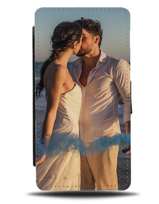 Personalised Wedding Flip Wallet Case Use Your Own Picture Bride Groom Gift