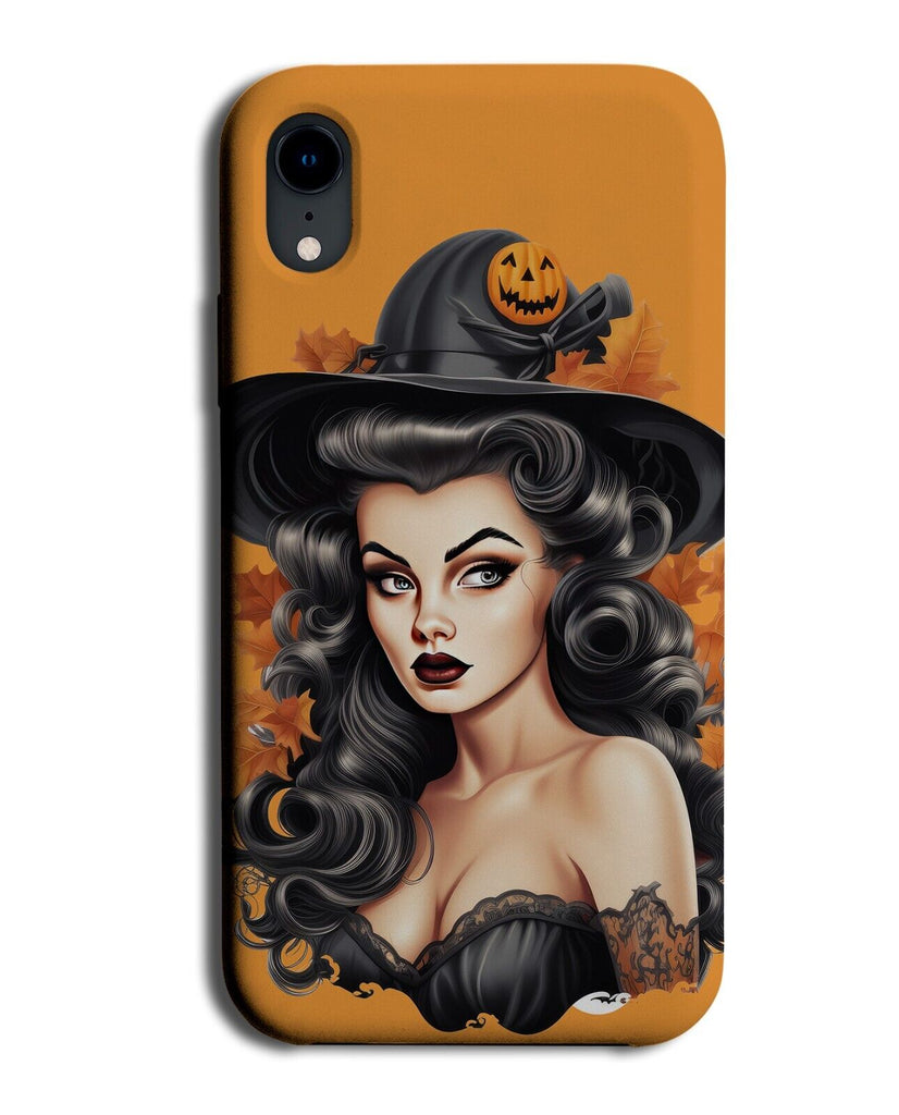 Halloween Witch Pin Up Girl Phone Case Cover Witches Costume Black Hair Wig CT59