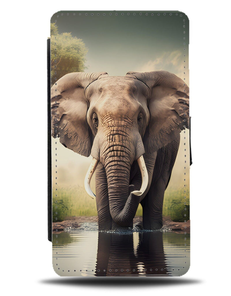 Elephant Photograph Flip Wallet Case Photo Picture Elephants Nature African CD44