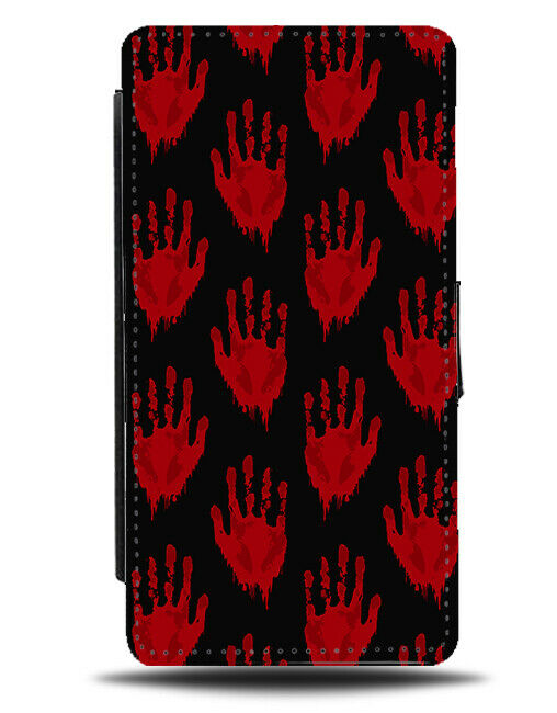 Gothic Bloody Hands Flip Wallet Case Blood Stained Hand Prints Handprint H752