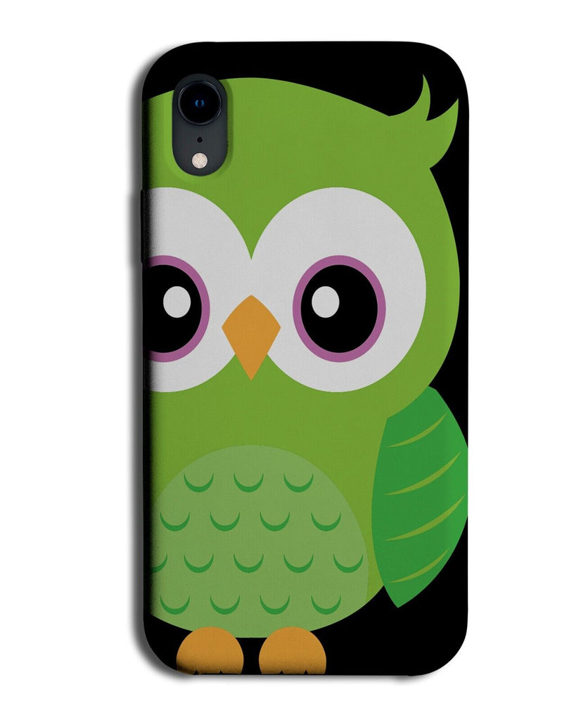 Children's Green Cartoon Owl Phone Case Cover Cartoonish Style Owls Bird BR44