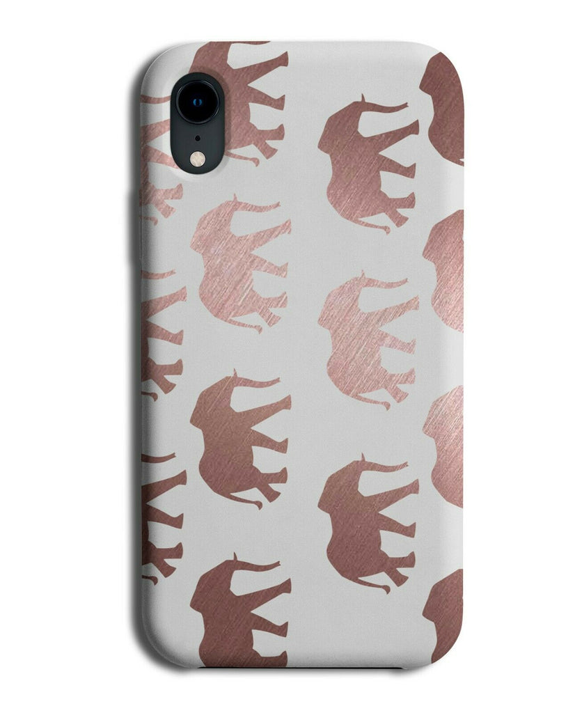 Rose Gold Elephants Phone Case Cover Pattern Elephant Safari Animal Golden C208