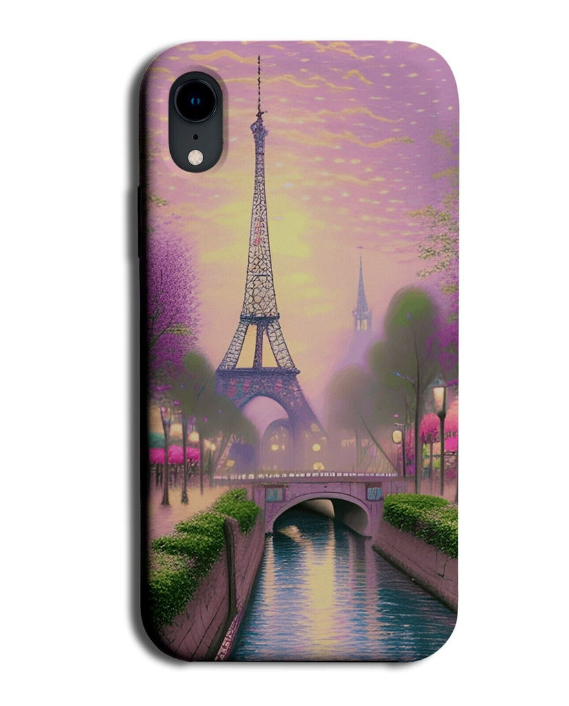 Paris Oil Painting Artwork Print Phone Case Cover Eiffel Tower France Pink BR82
