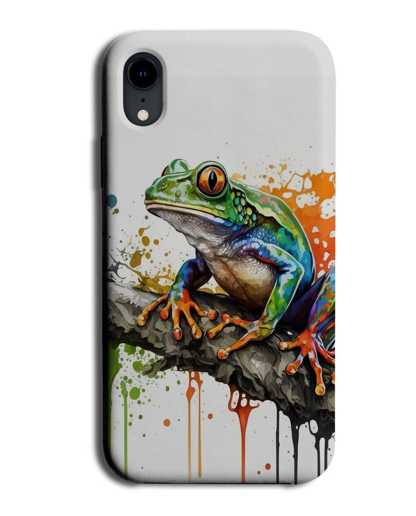 Colourful Dripping Paint Tree Frog Painting Print Phone Case Cover Treefrog LQ13