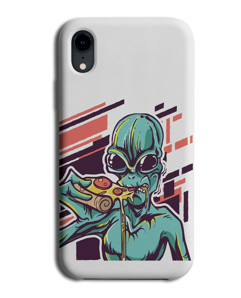 Hungry Alien Phone Case Cover Eating Pizza Slice Cheesy Food Cartoon Kids i915