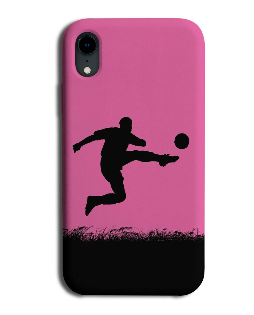 Football Phone Case Cover Girls Ball Footballer Gift Present Hot Pink i611
