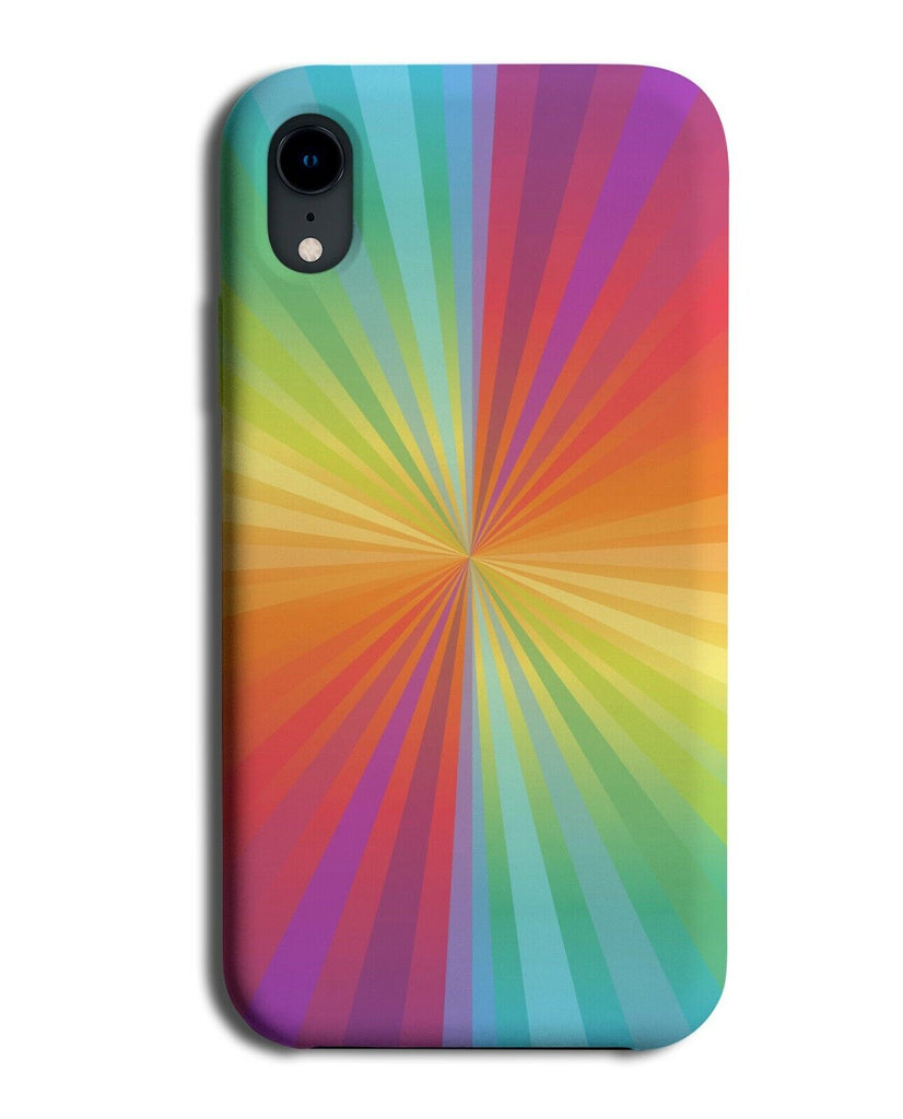 Multicoloured Rainbow Spirals Phone Case Cover Colourful Spiral Funky Kids E672